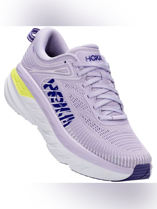 Hoka One One Shoes - Hoka One One Bondi 7 Lace Up Cushioned Running Shoes Purple Size 10